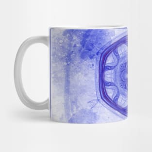 Blue wheel of fortune mandala Mug